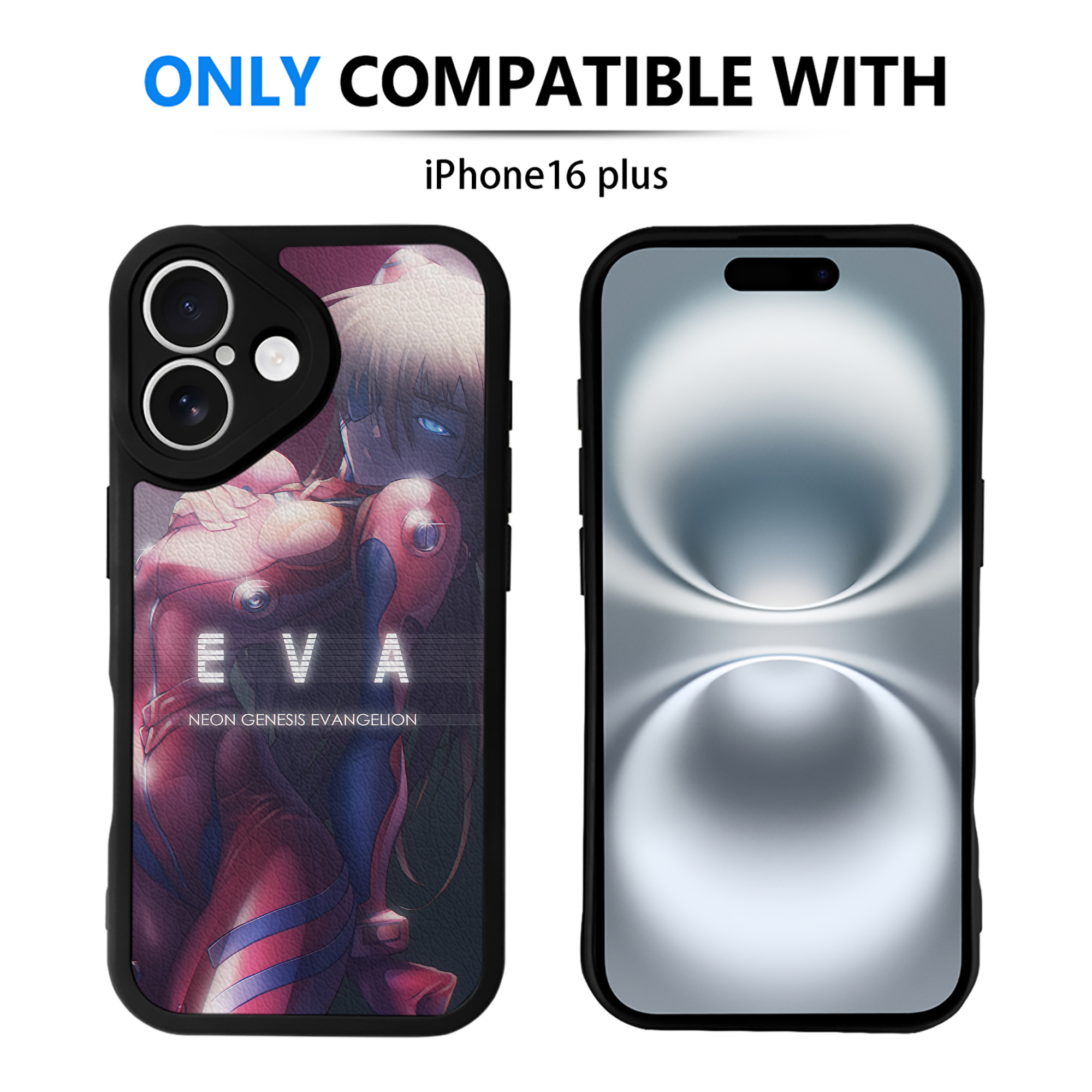 （画像用） EVA 新世紀エヴァンゲリオン 【iPhone 16シリーズ対応】シリコンスマホケース（レザー調） 材質：シリコン